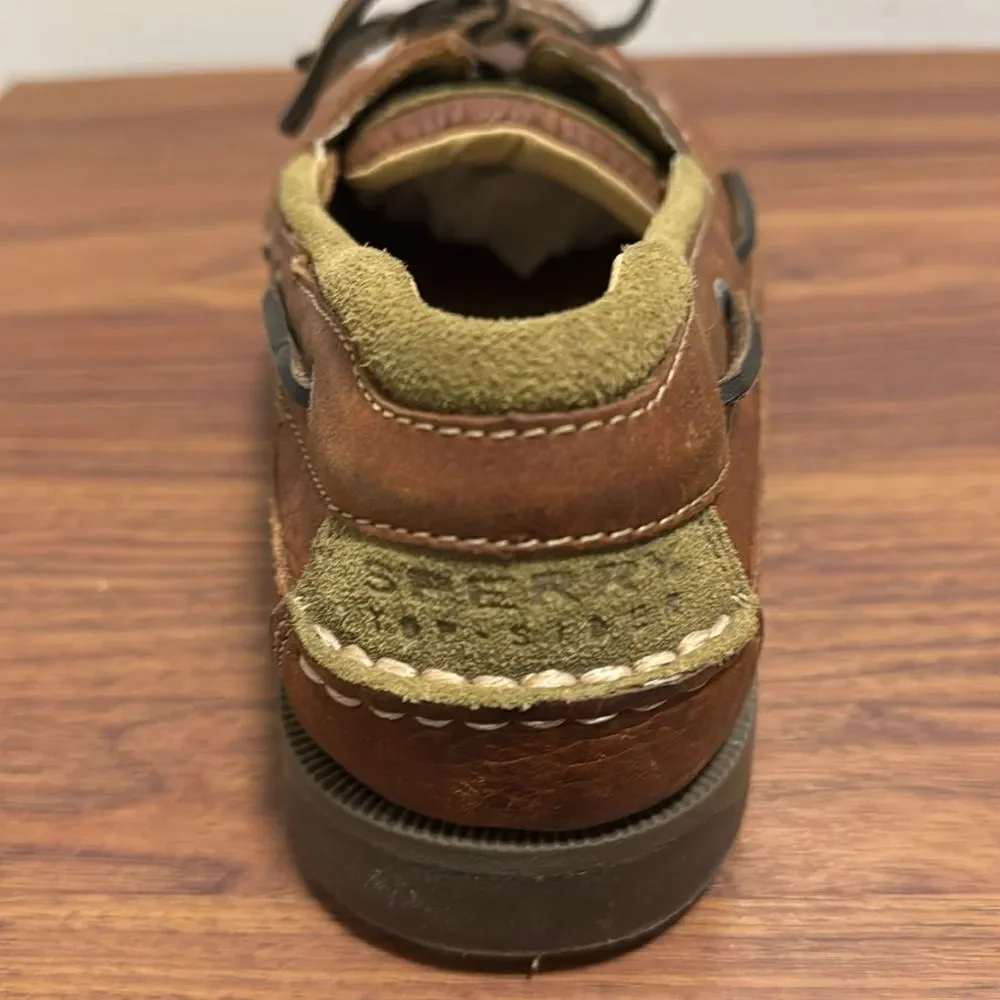 Sperry Topsider Mako Canoe Moc Boat Shoe in Amaretto Leather. Size 13W.